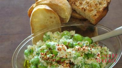 枝豆とカッテージチーズのサラダ 香菜風味