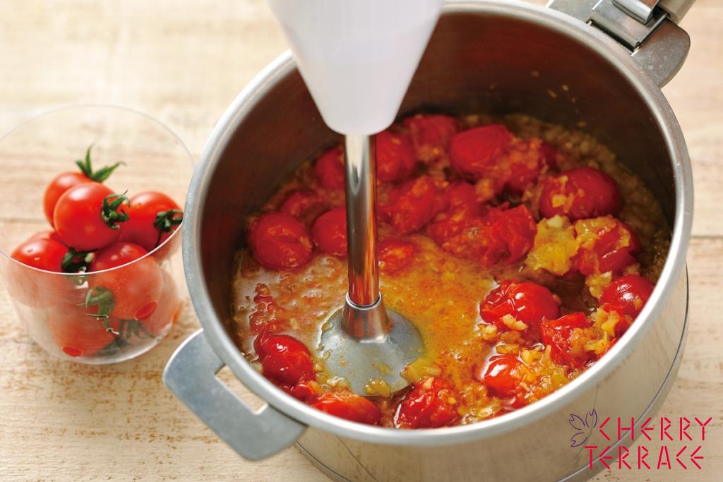 完熟ミニトマトで作る トマトソース