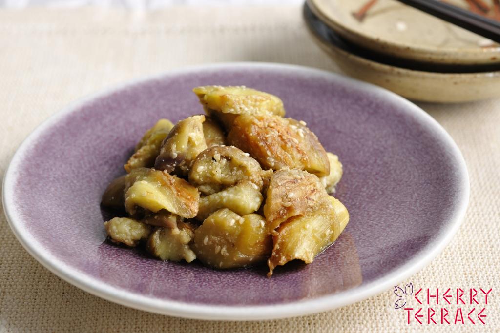 焼きなすのごま酢和え