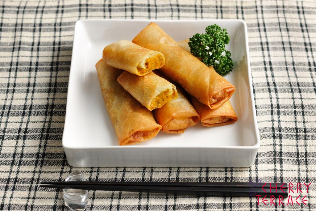 豚挽き肉入りかぼちゃの春巻き