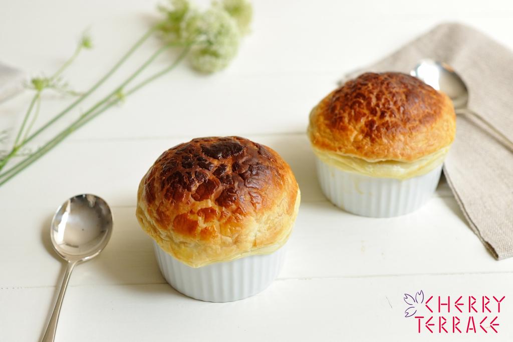 きのこのココット パイ包み