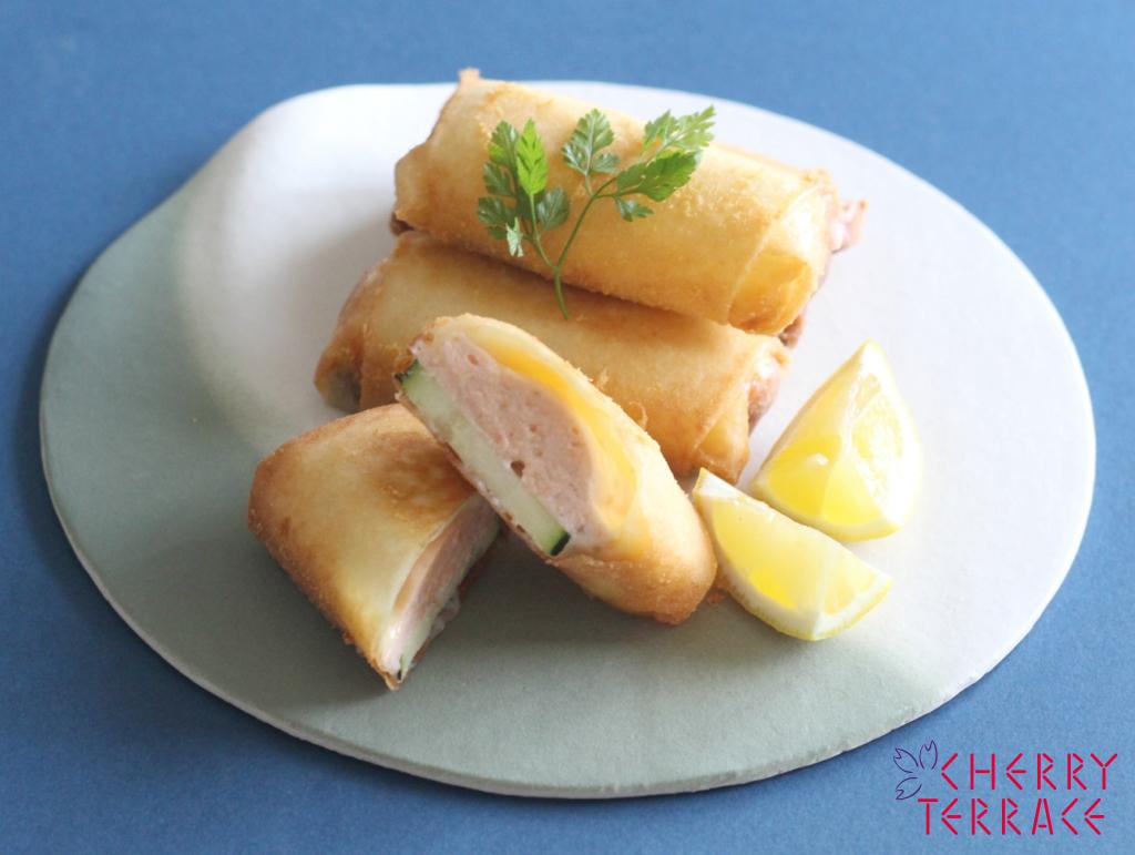 サーモンムースとズッキーニのごちそう春巻き