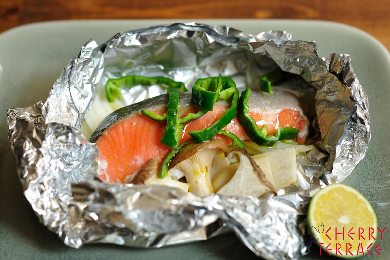 秋鮭のホイル焼き