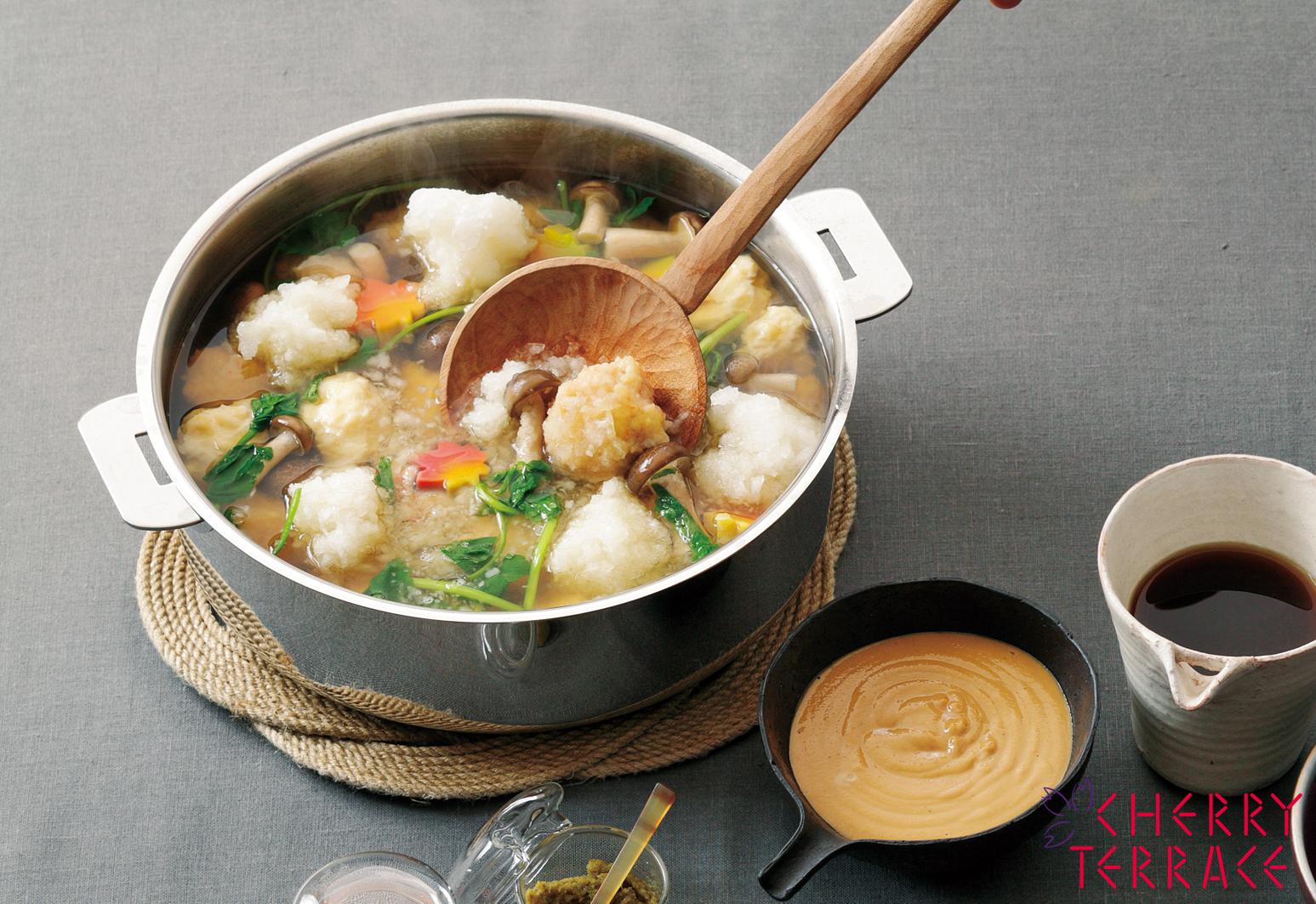 色々丸(つみれ)のみぞれ鍋