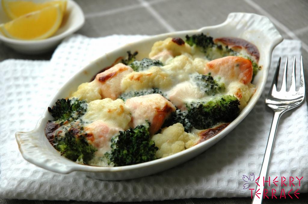 鮭と花野菜のグラタン