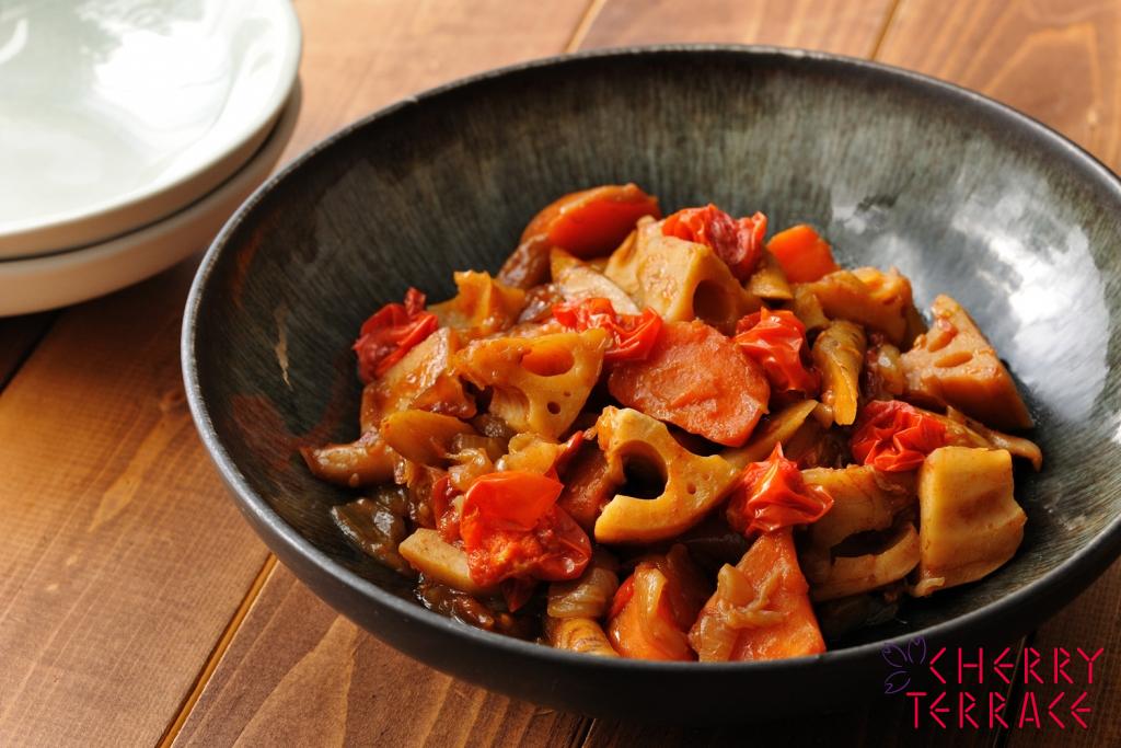 バルサミコ風味の根菜のラタトゥイユ