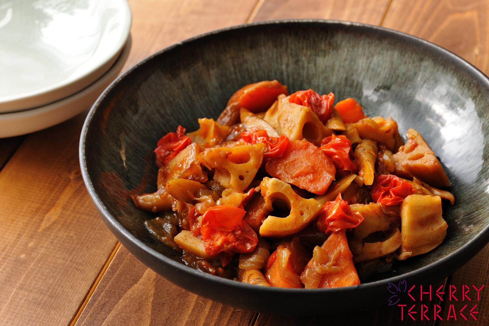 バルサミコ風味の根菜のラタトゥイユ