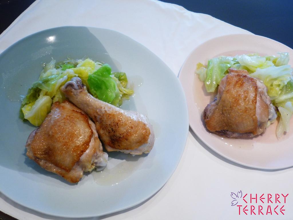 鶏肉とキャベツのブレゼ