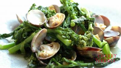 あさりと菜の花の炒めもの