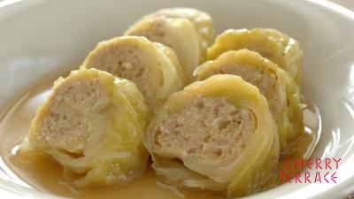 鶏と帆立の和風ロールキャベツ