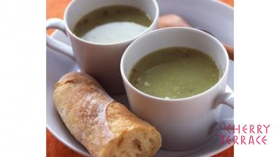 そら豆のミントスープ
