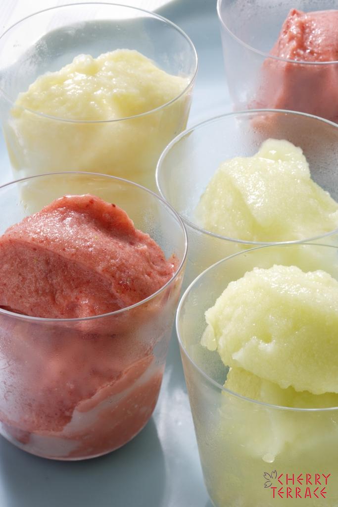 いちごのシャーベット