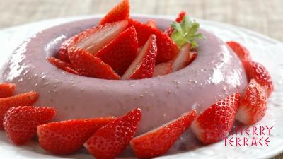 いちごの豆乳ババロア