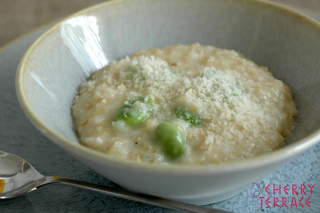 そら豆入り玄米リゾット