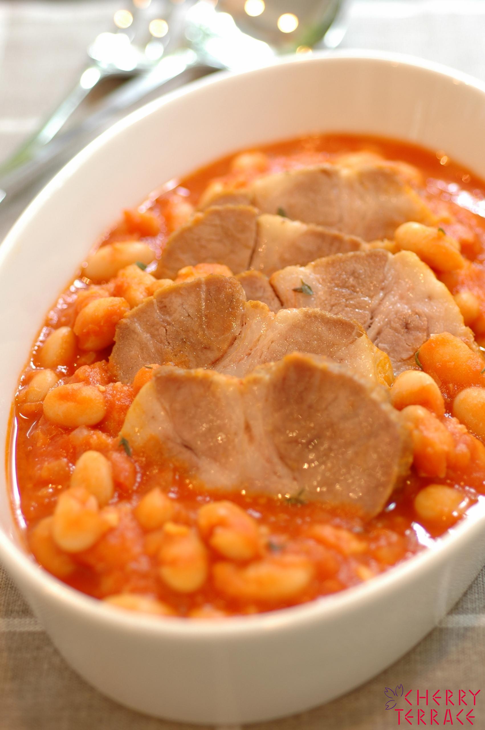 豚肉と白いんげん豆の煮込み