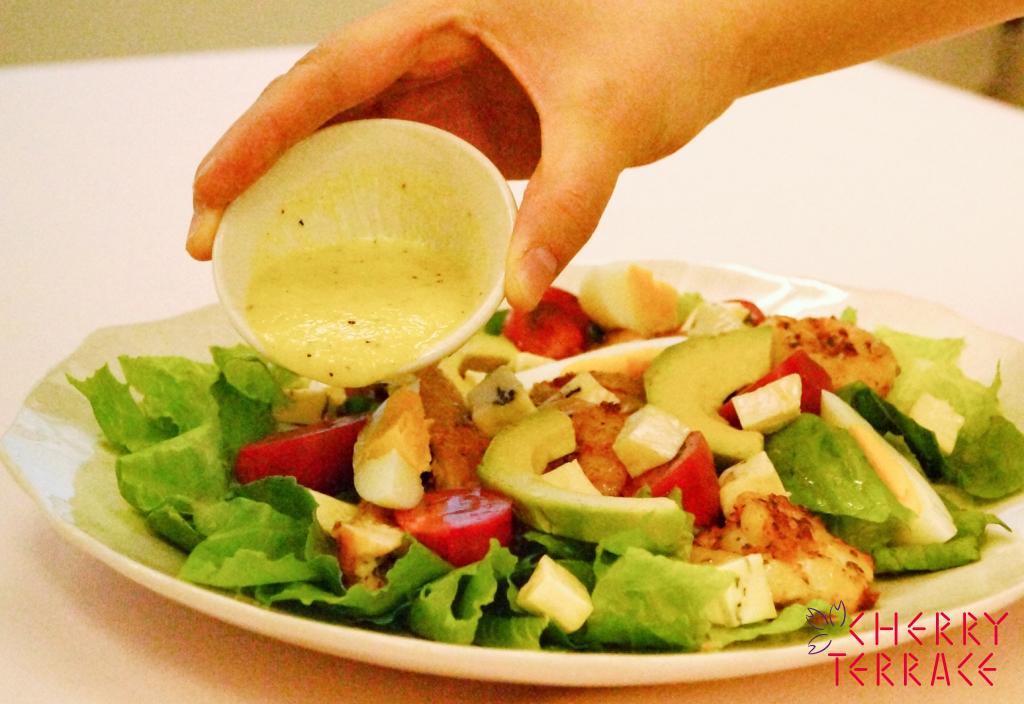 ケイジャン風チキン on コブサラダ