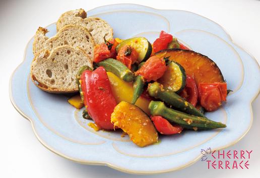 季節野菜のオイル蒸し