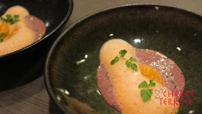 黒米のリ・オレ にんじんの泡とせとか