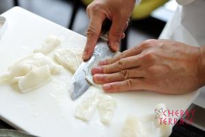 いかとズッキーニのラウデミオ炒め