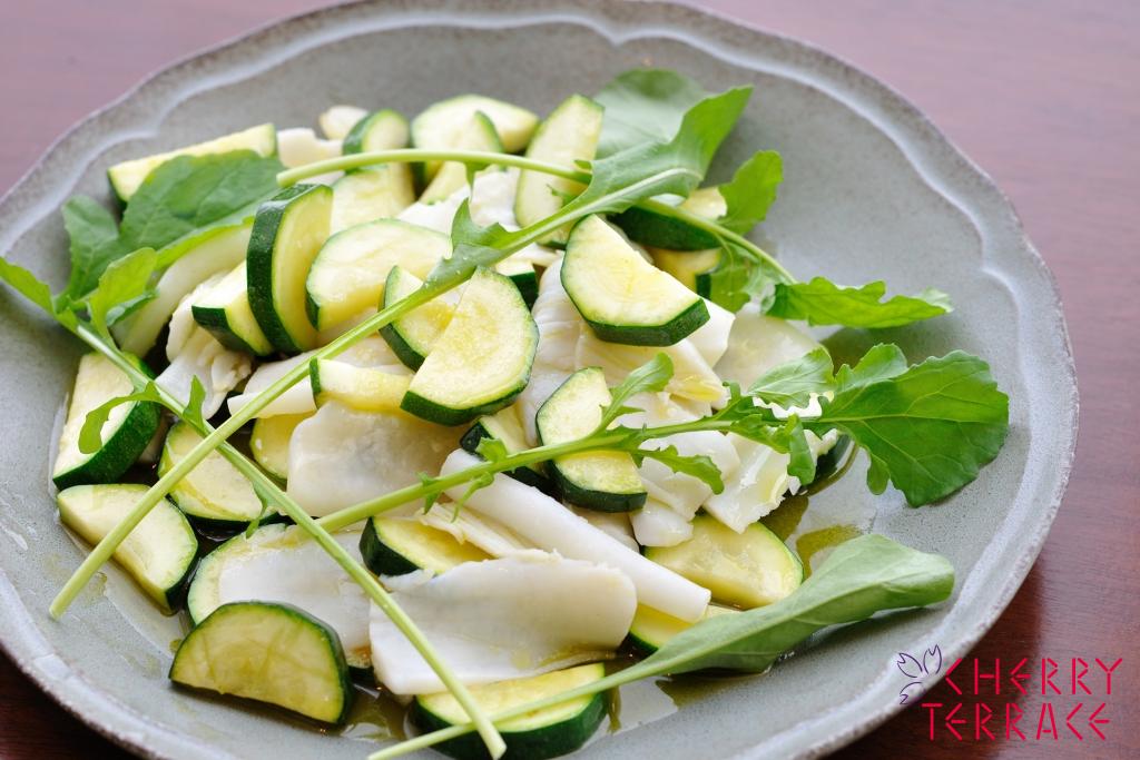 いかとズッキーニのラウデミオ炒め