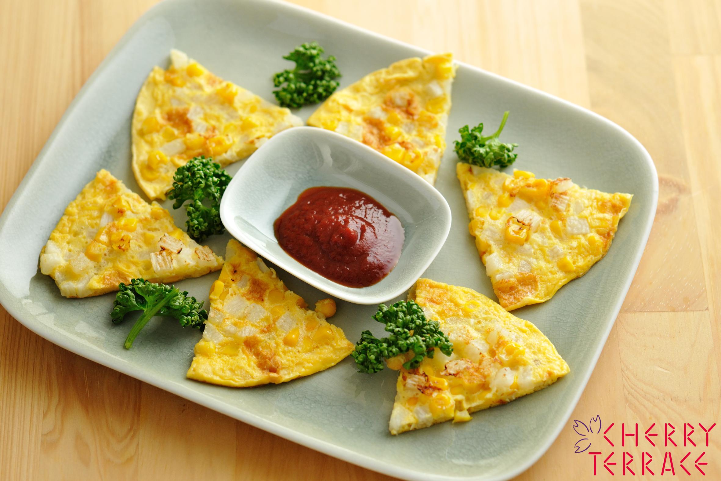 とうもろこしと長芋のちぢみ