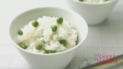 グリンピースごはん