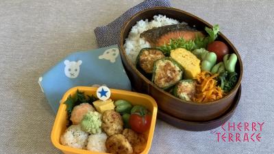 チキンナゲット弁当&ピーマン肉詰め弁当