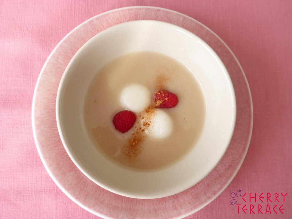 白いんげん豆の汁粉　シナモン風味