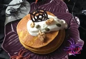 ハロウィンのかぼちゃの米粉パンケーキ
