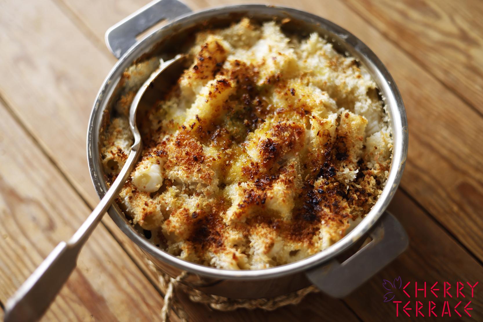 トルティリオーニと白菜、れんこんのグラタン