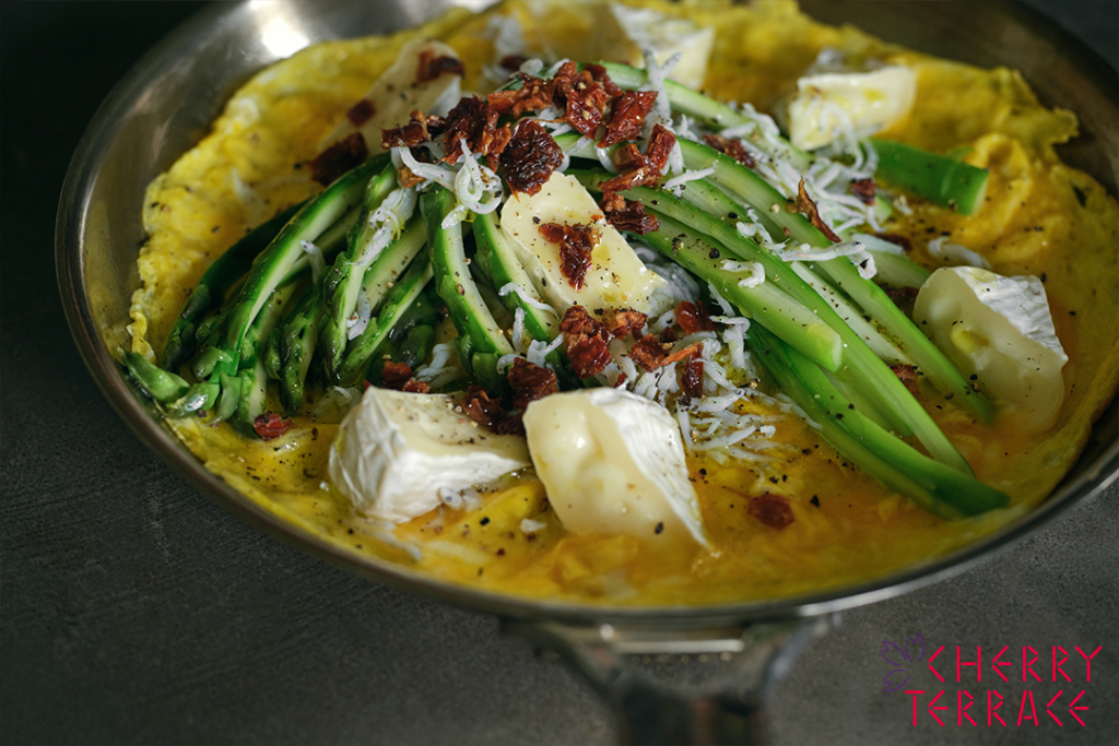 6426アスパラガスのオープンオムレツ