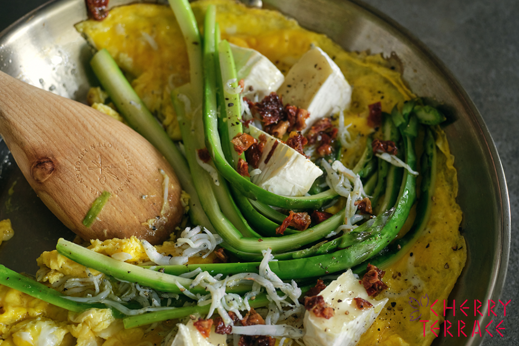 6426アスパラガスのオープンオムレツ