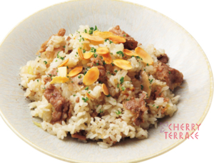 きのこと牛肉のピラフ